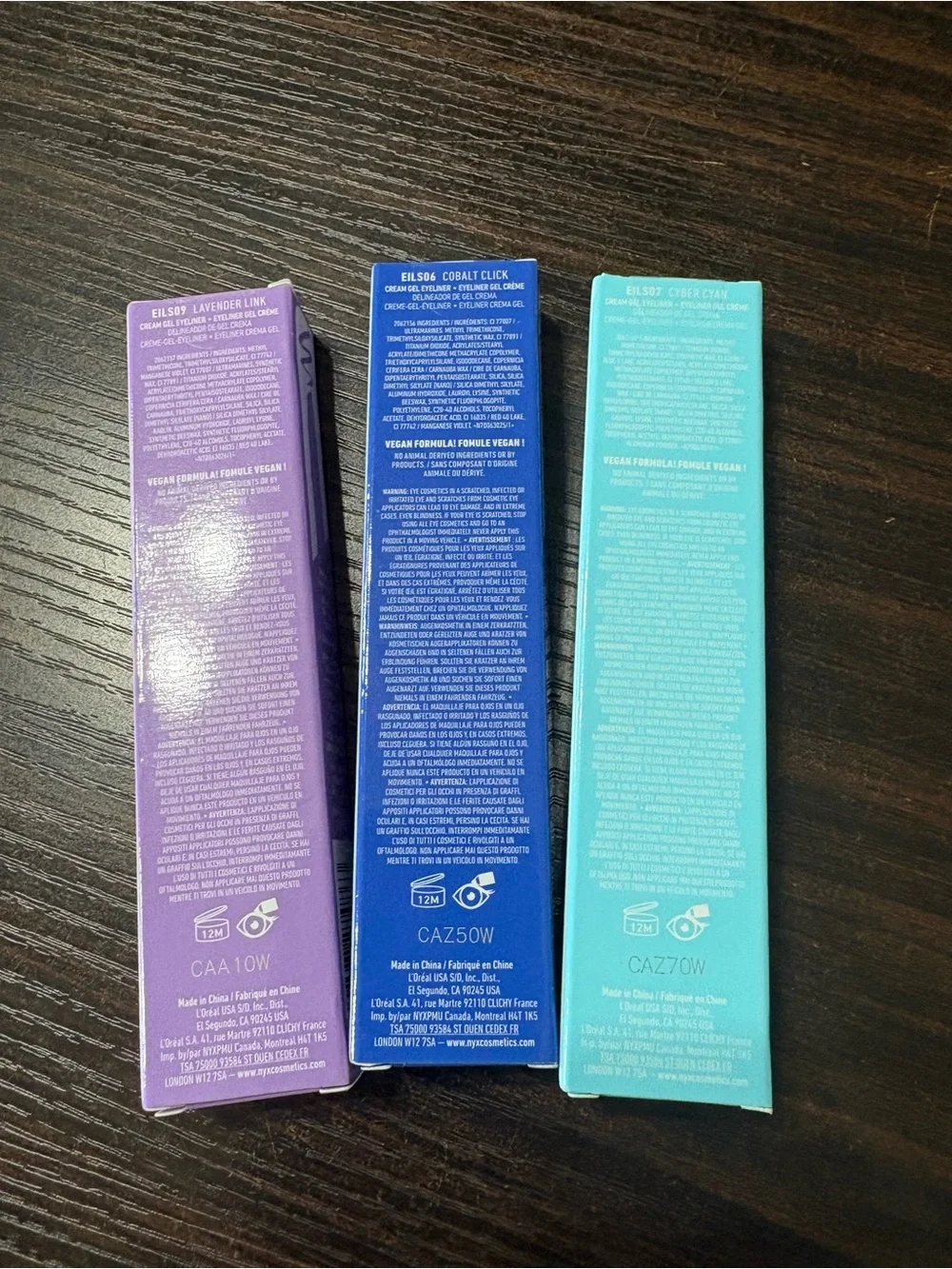 NYX Epic InkY Stix Cream Gel Eyeliner — Lavender Link, Cobalt Click, Cyber Cyan